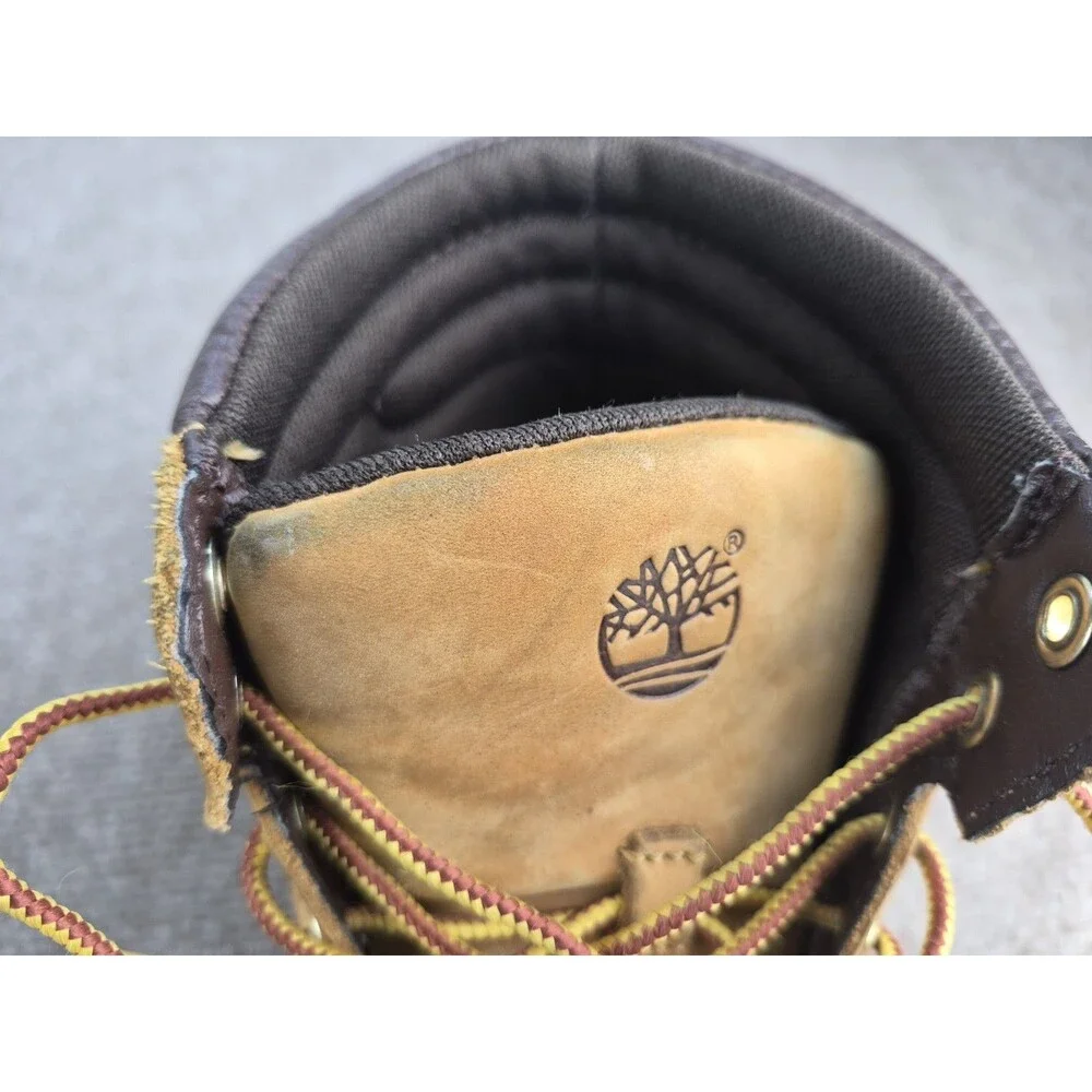 Timberland Oakwell Boots Men's Sz US 8.5M Leather 7-Eye Moc Lace Up Tan Ankle